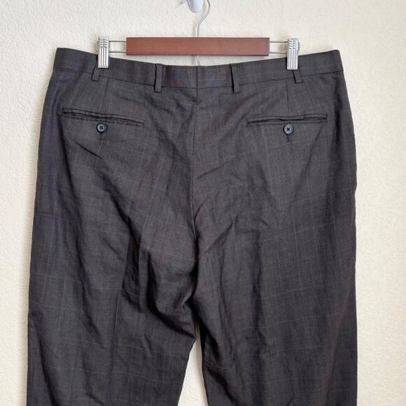 Brooks Brothers 346 Madison Fit Mens Dress Pants W38 L31 Gray Wool Blend - Picture 6 of 11